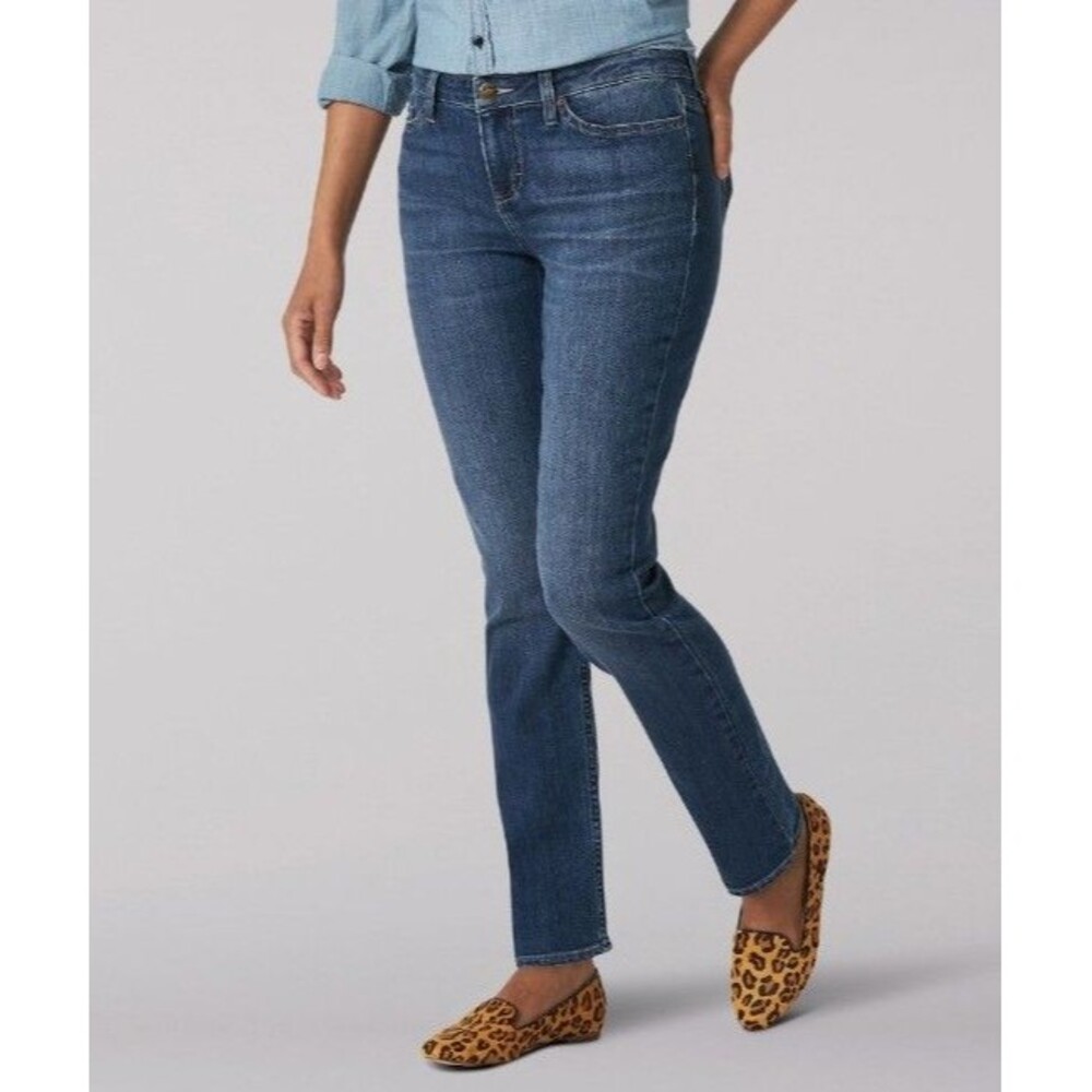 NWT! Women's Lee Legendary Straight Jeans, Seattle Blue, 10M